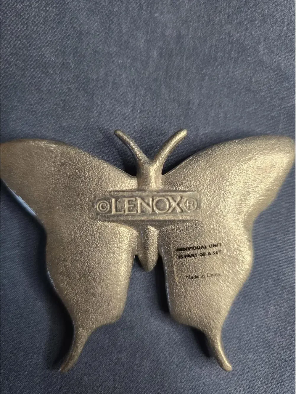 Rare Lenox Butterfly Meadow Everyday Soiree Silver Napkin Box Butterfly Weight